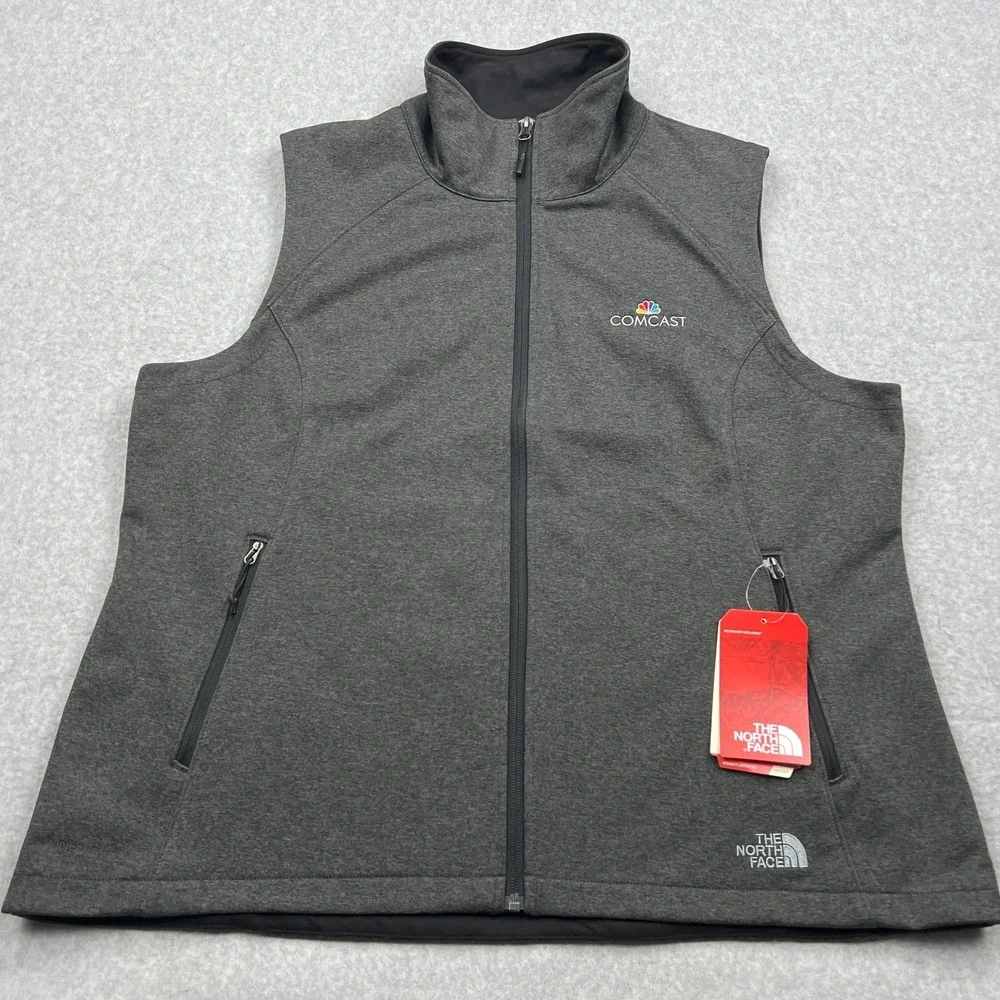 Comcast NBC North Face‎ Ridgeline Vest Women's XXL Gray Full Zip Pockets Winter
